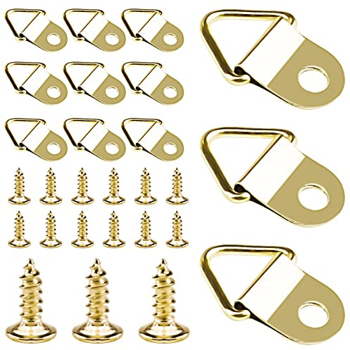 Sinofort 100 Piezas cuelga cuadros ganchos para colgar cuadros colgador cuadros fija cuadros fischer fischer fija cuadros Para Marcos de Fotos Marcos de Fotos Relojes Obras de Arte (Dorado)