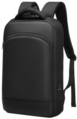 GYakeog Business Rucksack Herren Laptop Rucksack 15,6 Zoll Wasserdicht Laptoptasche mit USB-Anschluss für Schule Arbeit Wandern Uni Reisen-Schwarz