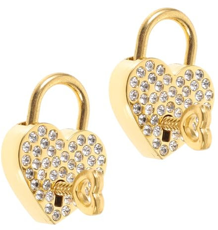 ABOOFAN 8stücke Herzförmige Rhinestone Vorhängeschlösser Mit Schlüsseln Dekorative Liebesschlösser Für Schmuckboxen Tagebücher Und