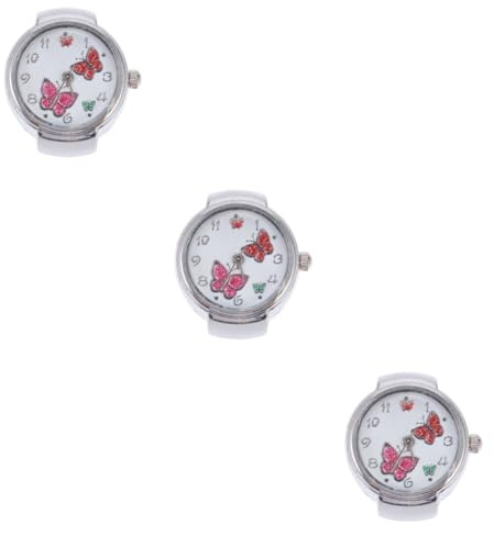 OSALADI 3st Ringfinger Uhr Digitaluhr Für Frauen Strass-Finger Mini Dekorative Finger Ring Finger Kristall-Finger Quarz- Fuchsring Metall Schmuck Mann Kleiner Ring
