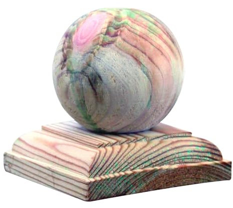 Briconess.com Protège-poteau en bois imprégné à billes 9 x 9 x H 10 cm LASA Balle Clôture