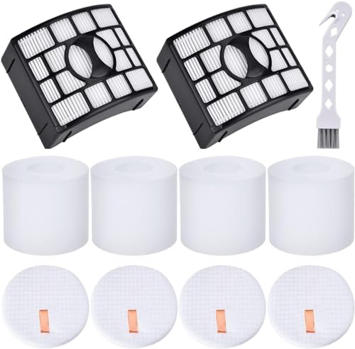Leadaybetter NV601UK NV700UK Filter Replacement for Shark NV700UK NV700UKT | NV600 NV601 NV601UKT NV600UK NV700UK NV700UKT Upright Vacuum Cleaner, 4 Foam Filters + 2 Hepa Filters, Part XFF600 XHF600