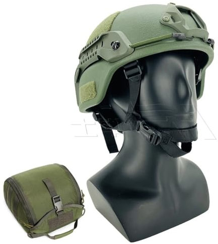 TS TAC-SKY Mit Helm-Aufbewahrungstasche Mich 2000 Aramid GA NIJ IIIA Ballistischer Outdoor-Helm Kevlars Fast Military Tactical Helm (Color : OD, Size : L)