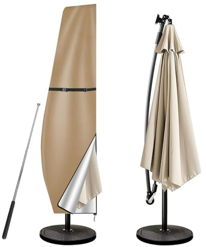 wiipara Sonnenschirm Schutzhülle 2-3 M Sonnenschirmhülle (265x40/70/50 cm) | Reißfest, Wasserdicht & UV-Schutz, Ampelschirm Hülle mit Stab, Wetterfeste Oxford-Stoff Abdeckhauben, Gartenschirm Abdeckung