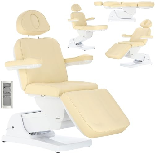 Calissimo Profi Elektrische Kosmetikliege Premium – Behandlungsliege mit 4 Motoren für Kosmetik, Pediküre & Massage, Vollautomatisch verstellbar, Hochwertiges Eco-Leder, Inkl. Fernbedienung