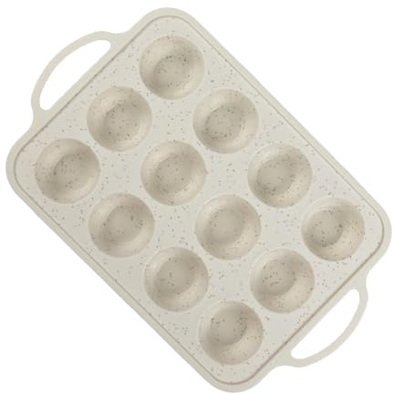 stampo per muffin in silicone, stampi per muffin in silicone da forno | Stampo in silicone antiaderente per biscotti e cioccolato, 12 tazze,Vassoio per stampi riutilizzabili c