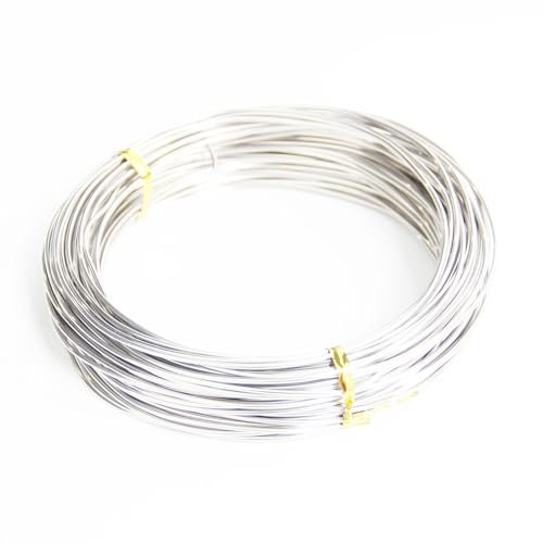 20 Metros de Alambre de Acero Inoxidable para Manualidades | calibre 15, 1,5 mm de grosor | Alambre de Escultura de Acero Inoxidable | Alambre de Metal Flexible para La Fabricación