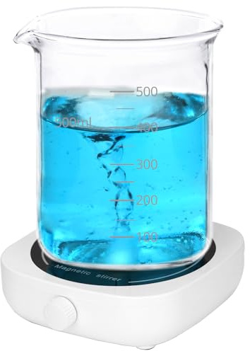QWORK® USB-betriebener Magnetrührer, mit einstellbarer Geschwindigkeit von 2000 U/min, 1000 ml Fassungsvermögen, ideal für Labor und Heimbrauen