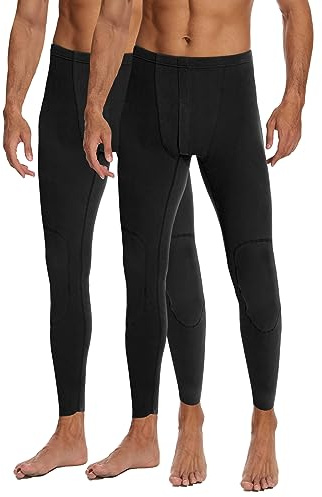 SIHOHAN Herren Thermo Unterhose Lang Extra Warme Thermoleggings Winter | Bein Bequeme Lange Gefütterte Unterhosen Männer Thermo Leggings Thermounterwäsche Winter