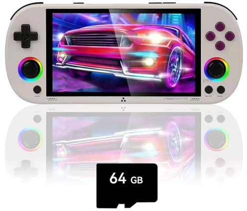 NULA TRIMUI SMART PRO - Console da gioco portatile in stile retrò, con scheda SD da 64 G, 12000+ giochi, sistema Linux A133P, processore retrò Arcade videogioco Emulator Support WiFi