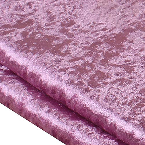 WEITINGKKK Samt Stoff Vorhang Material, Polsterung, Schneiderei, Vorhang, Jalousie, Kissen, Kunsthandwerk, Veloursmaterial, 150 cm breit, Meterware(Pink Purple)