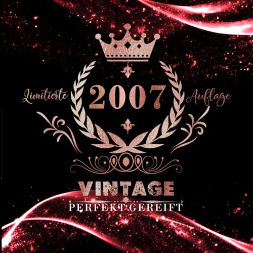 Gästebuch zum 18. Geburtstag, speziell für das Jahr 2007 in Roségold: 120 leere Seiten/ 21 cm x 21 cm/ Softcover