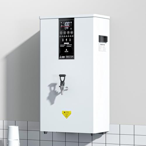 Dispensador de agua caliente de pared, dispensador de agua caliente instantáneo con filtro, caldera de agua caliente potable de acero inoxidable 304, for oficina, comedores comerciales, pantalla tácti