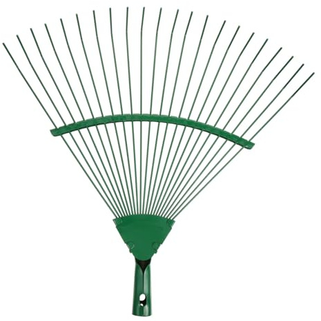 Kisangel Râteau pour Jardin à Feuilles Outil à Feuilles de Jardin en Acier à Main Portable pour Retrait Rapide