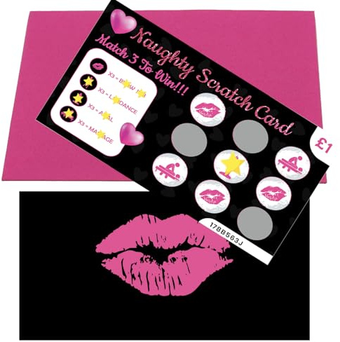 Naughty Valentines Gift For Him Valentines Day Scratch Card Scratchcards Gifts For Men Valentine Gift For Husband Valentines Day gift For Boyfriend Partner (An**)