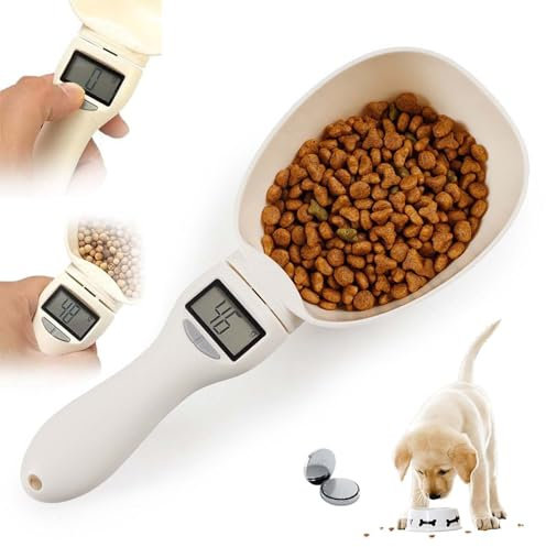 PZCC Cuillères à Mesurer en Grammes, Verre Mesureur Cuisine, Cuillères à Balance Électronique avec Écran Lcd pour L'assaisonnement, Le Café, L'alimentation des Chats et des Chiens (2 Piles)