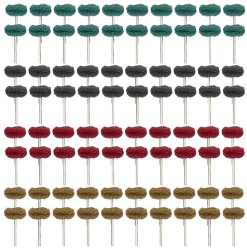 80 discos abrasivos de 25 mm, con herramienta giratoria de mango de 3 mm, para herramientas rotativas Dremel para pulir y lijar vidrio, metal y madera