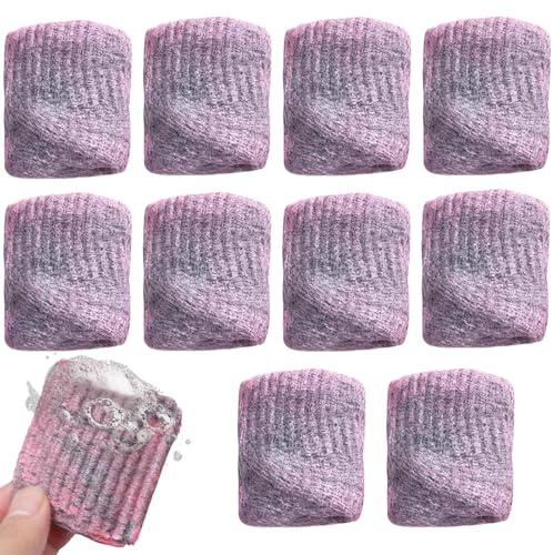 AYNKH 10 Pieces Reusable Steel Wool Soap Pads,Household Cleaning Steel Wool, Large Cotton Soap Floss, Removes Dirt Powerful Cleaning