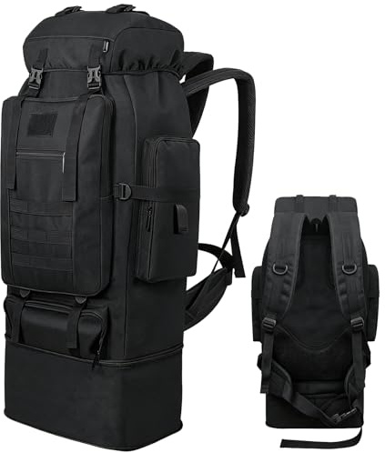 Ogetok 80L-100L Sac à Dos De Randonnée Sac à Dos De Camping Grand Sac à Dos Molle Tactique Militaire En Plein Air Voyage Escalade Alpinisme Sac à Dos Sac à Dos Trekking Sac à Dos pour Hommes Femmes