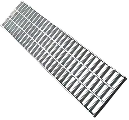 Rejilla de drenaje de acero recubierto de zinc para escaleras y lavados de coche, cubierta de drenaje de suelo resistente (40 x 100 x 3 cm, 16 x 39 x 1.2 pulgadas), anticorrosión, uso versátil
