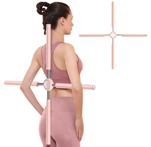 Abnehmbar Yoga Stange Haltungskorrektur mit Edelstahlkern & Schaumstoff | 77.5cm Anti-Buckel Yoga Stick, Buckel Korrekturstab Yoga Haltungskorrektur Stöcke für Hause Ganzkörpertraining,Stretch,Sculpt