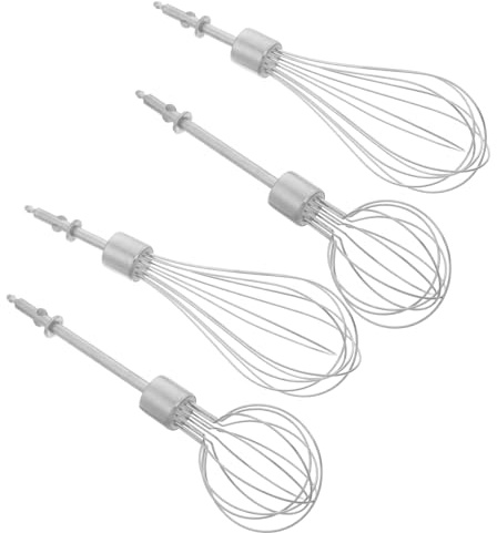 Hemobllo Batidores de Repuesto para Batidora Eléctrica, 4 Piezas | Acero Inoxidable 304, Repuestos para Batidora, Fáciles de Limpiar y Aptos para Lavavajillas