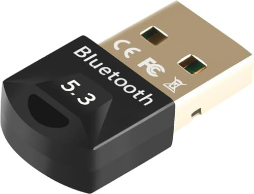 Bluetooth Adapter 5.3, Bluetooth Stick for Windows 11/10/8,1/7, USB EDR Bluetooth Dongle for PC, Laptop, Desktop