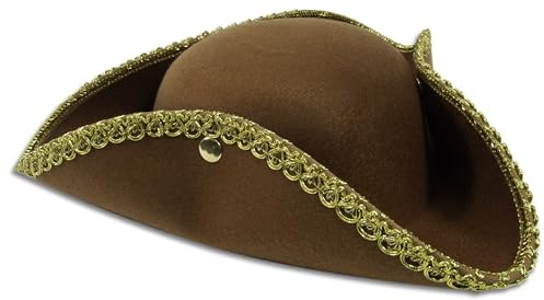 Makotex Dreispitz Piratenhut aus Filz für Kostüme, Karneval