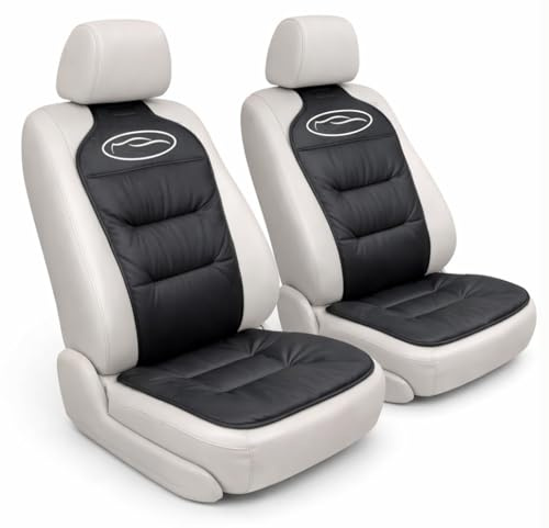 Susy Shop Set 2 Coprisedili Anteriori Universali per Auto, Nero, Protezione Sedile Guida e Passeggero, Anti Macchia, Anti Graffio, Imbottito Compatibili con Tutte le Auto Tessuto Resistente, Lavabile.