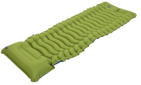 Asixxsix Camping Liggunderlag, 3,94 Tum Tjock TPU Självuppblåsande Matta med Inbyggd Kudde och Fotpump, Vattensäker Rivsäker för Vandring Backpacking Camping Resetält