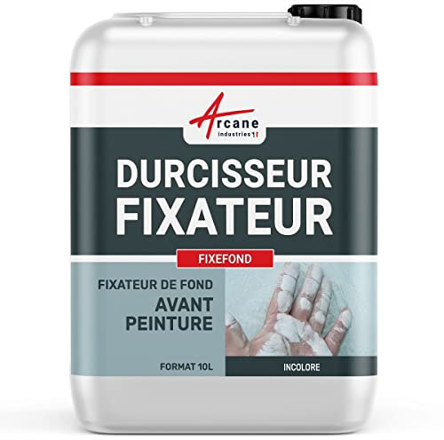 Durcisseur Fixateur Avant Peinture pour Fonds Poreux Farinants 10 L | Durcit les Fonds Poreux et Farinants, Favorise l'Adhérence, Façades, Béton, sans Solvant - Arcane Industries