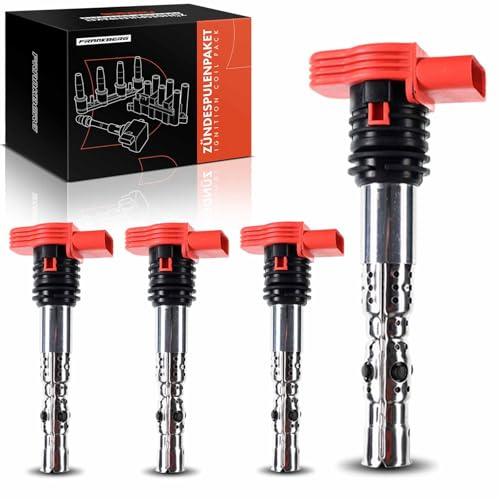 Frankberg 4x Zündspule Zündmodul 06C905115E | Kompatibel mit A4 Avant 8E5, A4 8EC, A6 4B2 4B4, A8 4E2 4E8, A4 Cabriolet 8H7, A6 Avant 4B5 4B6, A4 Avant 8ED, A4 8E2