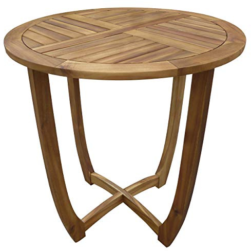 Christopher Knight Home Carina Accent Round Table, Teak Finish Brown