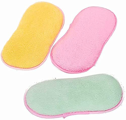 REFURBISHHOUSE La Cuisine antibactérienne en Microfibre tampons à récurer éponge Double éponge pour éponges Non abrasives, idéal pour Les poêlons antiadhésifs, Paquet de 5 Couleurs aléatoires