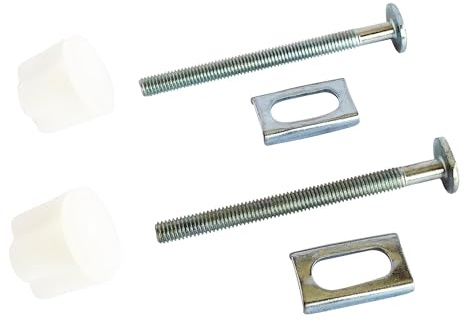 SOMATHERM FOR YOU - Flap Fixations WC 2 Metallplatten und zwei Muttern - Länge 75 mm