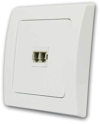 world-trading-net - LC-Duplex Netzwerkdose, weiß, unterputz, passend zu DELPHI Schaltern und Steckdosen-Programm