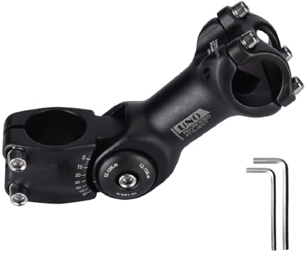 BESNIN Fahrrad Vorbau für 25,4mm Lenker, Lenkervorbau Verstellbar 0-60° MTB Vorbau 90/110/130mm Aluminium Fahrradvorbauten für MTB, BMX, Rennrad, Downhill-Bike, Radsport