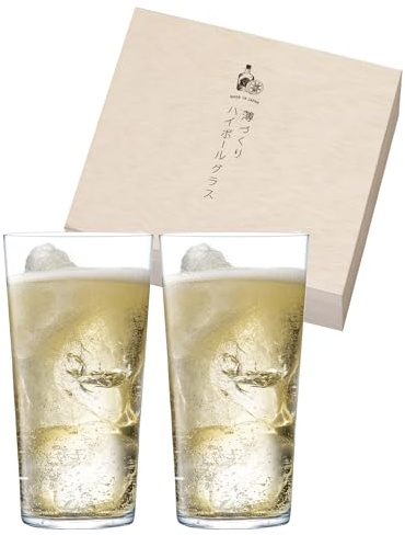 Toyo Sasaki Glass G096-T285 Highball Glass, Enjoy Liquor, Authentic Glass Set, Thin, Made in Japan, Shatter-Resistant, Dishwasher Safe, 14.2 fl oz (420 ml)