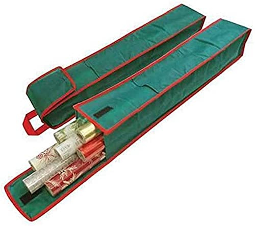 RHP 2x Aufbewahrungstasche für Geschenkpapier Weihnachtsschmuck Festliche Organizer Weihnachtspapier Geschenkpapier Aufbewahrung Organizer Tasche