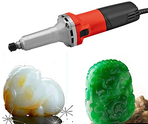 Geradschleifer 600 Watt mit Zubehör Stabschleifer Gradschleifer Schleifmaschine mit Drehzahlregler 0~27000 r/min-J-25 Geradschleifer-Spannzange Ø 6 mm