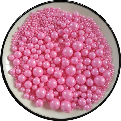 Essbare Zuckerperlen Zucker streusel Dessert Streusel Kuchen Cupcake Topper Cookie-Dekorationen Süße Persönlichkeiten Zuckerstreusel für Hochzeit, Kunstprojekt und tägliche Kuchendekoration (Rosa)