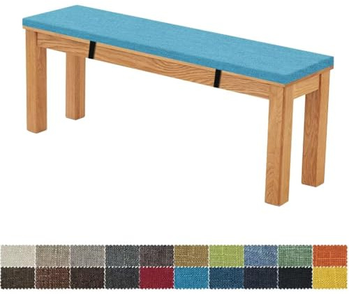 FIOVIP Bankauflage Bankkissen Sitzbankkissen 80X30X3CM Abnehmbar Waschbar Doppelt rutschfest Hochelastischer Geeignet für Gartenbänke, Schaukeln, Terrassen, Innenbänke(Blauer See Farbe)