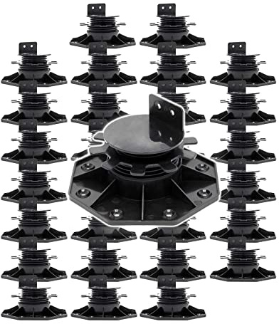 XPOtool Set 30x Stelzlager für Terrassen, 2700kg, 33-64mm, höhenverstellbare Stellfüße für Terrassendielen, Platten und Planken