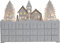 PE Wooden Christmas Advent Calendar House with LED-lit Winter Forest Scene - 24 Drawer Countdown with Fine Silver Reindeer & Snow Design - Decorative & Functional Gift Storage for Kids