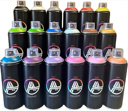KLAMOTTEN STORE Double A Premium Bombolette spray singolarmente 400 ml vernice a base di resina acrilica opaca, ad asciugatura rapida, altamente pigmentate (viola)