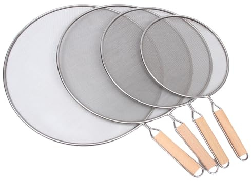 Sollee 4pack Grille de Protection Contre Les éclaboussures de Graisse Grille de Protection pour poêle à Frire Grille Anti-éclaboussures de Graisse pour poêle à Frire Grille Anti Projection poele