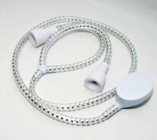 New Double Two Tap Fitting Mixer Shower Bath Head & Hose Spray Hair Wash 1.5m