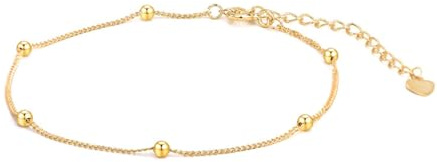 CERSLIMO Kette Silber 925 Gold Rosegold, Sterling Silber Choker Kette Damen Perle Halskette ohne Anhänger für Frauen Mädchen