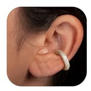 Dochais Ear Cuff Non Piercing, Chunky Earcuff a Clip per Cartilagine, Orecchini Ipoallergenici alla Clip per Ragazze - Regalo di Gioielli
