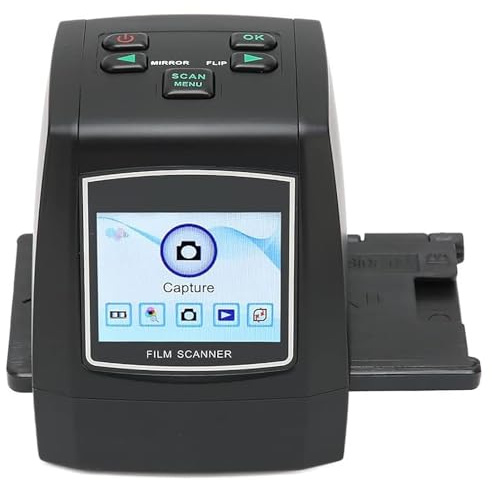 Scanner Fotografico, Mini Scanner per Diapositive di pellicole digitali, converte 135, 126 kpk, 110, 8, Monocromatico, Diapositive in Immagini JPEG da 22 megapixel, Regolazione Automatica dell'espos